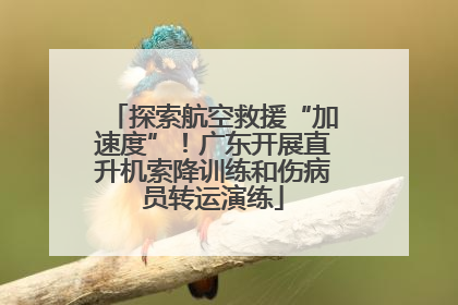 探索航空救援“加速度”！广东开展直升机索降训练和伤病员转运演练