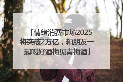 情绪消费市场2025将突破2万亿，和朋友一起喝好酒梅见青梅酒