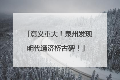 意义重大！泉州发现明代通济桥古碑！