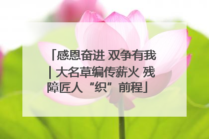 感恩奋进 双争有我｜大名草编传薪火 残障匠人“织”前程