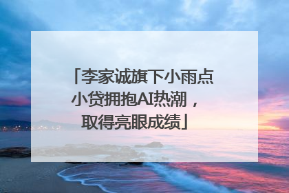 李家诚旗下小雨点小贷拥抱AI热潮，取得亮眼成绩