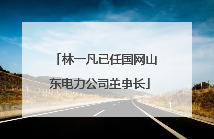 林一凡已任国网山东电力公司董事长