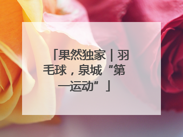 果然独家｜羽毛球，泉城“第一运动”