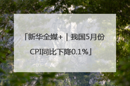 新华全媒+｜我国5月份CPI同比下降0.1%