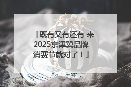 既有又有还有 来2025京津冀品牌消费节就对了！