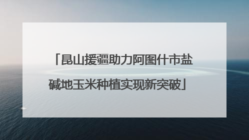 昆山援疆助力阿图什市盐碱地玉米种植实现新突破