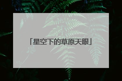 星空下的草原天眼
