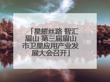 星耀丝路 智汇眉山 第三届眉山市卫星应用产业发展大会召开