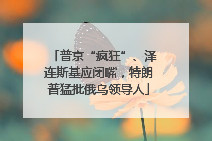 普京“疯狂”、泽连斯基应闭嘴，特朗普猛批俄乌领导人