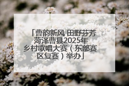 曹韵新风 田野芬芳 菏泽曹县2025年乡村歌唱大赛（东部赛区复赛）举办