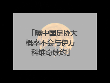 曝中国足协大概率不会与伊万科维奇续约