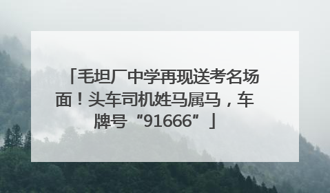 毛坦厂中学再现送考名场面！头车司机姓马属马，车牌号“91666”