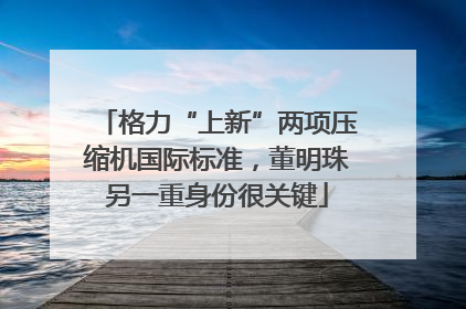 格力“上新”两项压缩机国际标准，董明珠另一重身份很关键