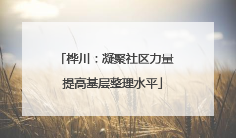 桦川：凝聚社区力量 提高基层整理水平