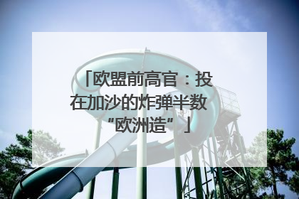 欧盟前高官：投在加沙的炸弹半数“欧洲造”