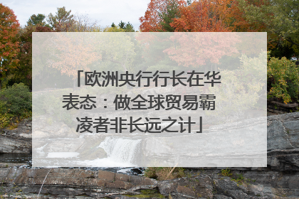欧洲央行行长在华表态：做全球贸易霸凌者非长远之计