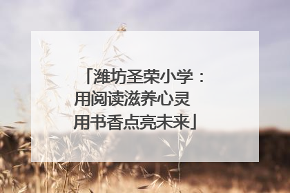 潍坊圣荣小学：用阅读滋养心灵 用书香点亮未来