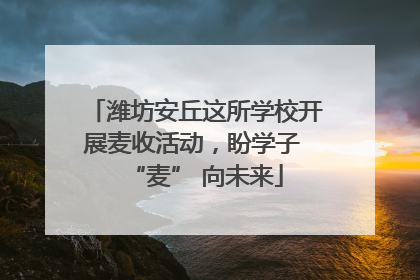 潍坊安丘这所学校开展麦收活动，盼学子 “麦” 向未来