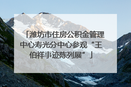 潍坊市住房公积金管理中心寿光分中心参观“王伯祥事迹陈列展”