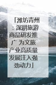 潍坊青州：深耕旅游商品研发推广 为文旅产业高质量发展注入强劲动力