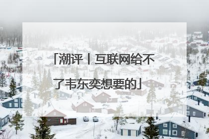潮评丨互联网给不了韦东奕想要的