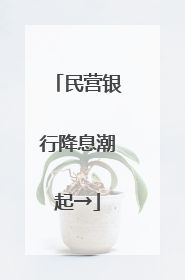 民营银行降息潮起→