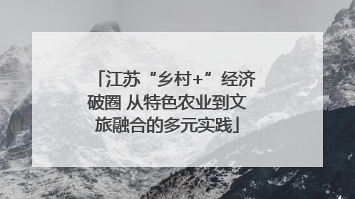 江苏“乡村+”经济破圈 从特色农业到文旅融合的多元实践