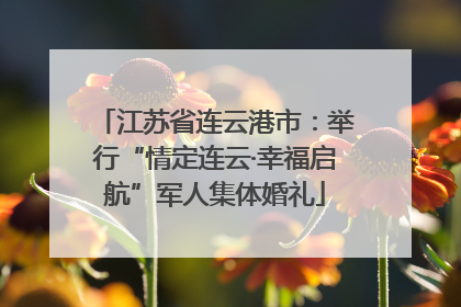 江苏省连云港市：举行“情定连云·幸福启航”军人集体婚礼