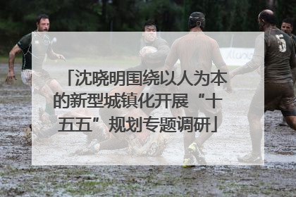沈晓明围绕以人为本的新型城镇化开展“十五五”规划专题调研
