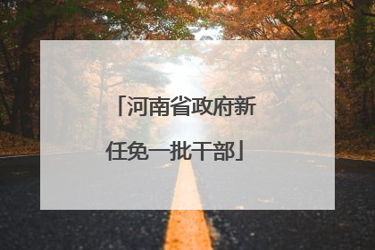 河南省政府新任免一批干部