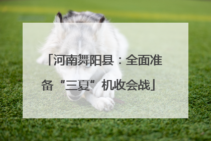河南舞阳县：全面准备“三夏”机收会战