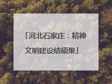 河北石家庄：精神文明建设结硕果
