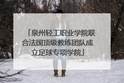 泉州轻工职业学院联合法国顶级教练团队成立足球专项学院
