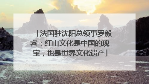 法国驻沈阳总领事罗毅睿：红山文化是中国的瑰宝，也是世界文化遗产