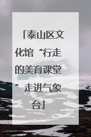 泰山区文化馆“行走的美育课堂”走进气象台