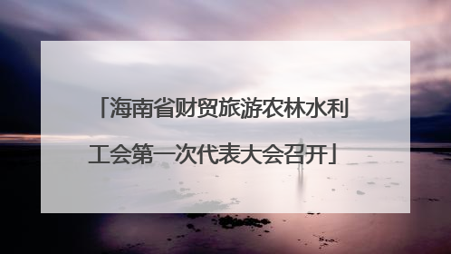 海南省财贸旅游农林水利工会第一次代表大会召开
