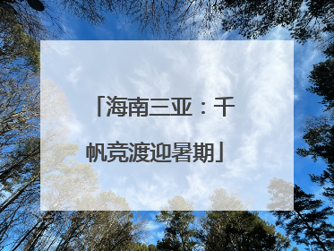 海南三亚：千帆竞渡迎暑期