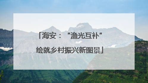 海安：“渔光互补” 绘就乡村振兴新图景