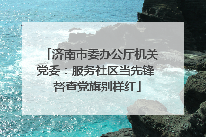 济南市委办公厅机关党委：服务社区当先锋 督查党旗别样红