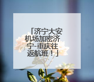 济宁大安机场加密济宁-重庆往返航班！