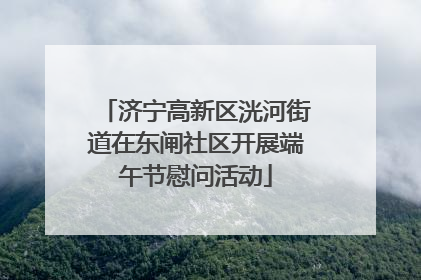 济宁高新区洸河街道在东闸社区开展端午节慰问活动