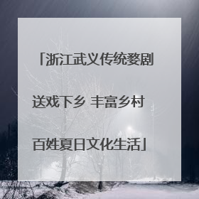 浙江武义传统婺剧送戏下乡 丰富乡村百姓夏日文化生活