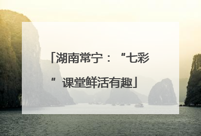 湖南常宁：“七彩”课堂鲜活有趣