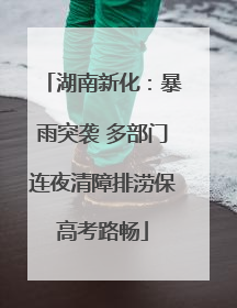 湖南新化：暴雨突袭 多部门连夜清障排涝保高考路畅