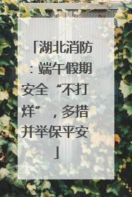 湖北消防:端午假期安全“不打烊”,多措并举保平安