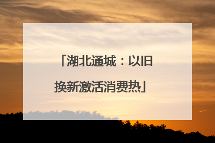 湖北通城：以旧换新激活消费热