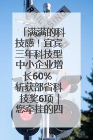 满满的科技感！宜宾三年科技型中小企业增长60% 斩获部省科技奖6项｜您牵挂的四川