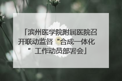 滨州医学院附属医院召开联动监督“合成一体化”工作动员部署会