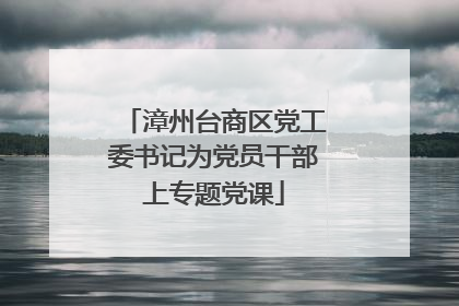 漳州台商区党工委书记为党员干部上专题党课