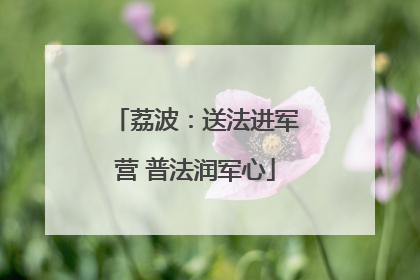 荔波：送法进军营 普法润军心